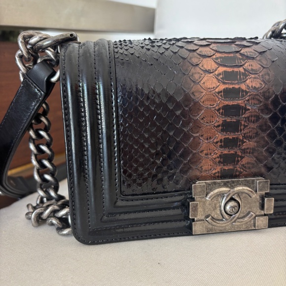Chanel Python Medium Boy Bag - Picture 2 of 5